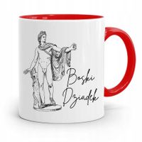 Kubek Czerwony Prezent Dla Dziadka Boski Dziadek Z Nadrukiem Ze Zdjęciem