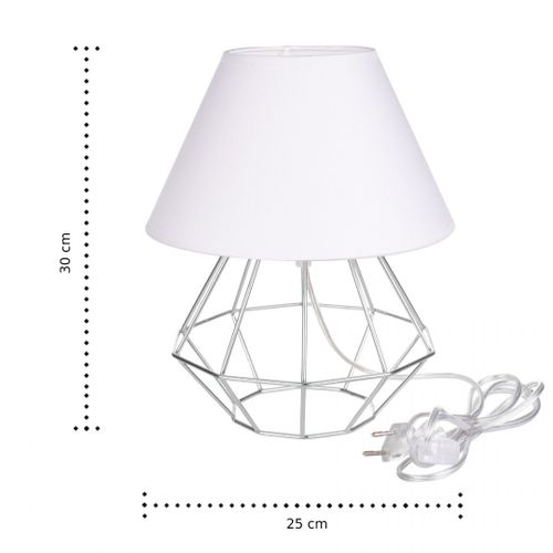 Lampka nocna 1xE27 PATI SILVER/WHITE II na Arena.pl
