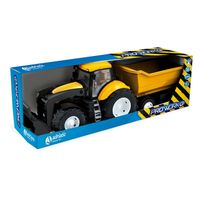 DLA NAJMŁODSZYCH TRAKTOR ŻÓŁTY Z ŁYŻKĄ I WYWROTKĄ W PUDEŁKU