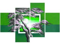 OBRAZ GREEN SUNSET NATURA