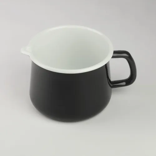 EMALIOWANY KUBEK Z WYLEWKĄ DZBANUSZEK NA KUCHENKĘ Z DZIÓBKIEM 1,7L CZARNY na Arena.pl