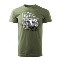 Koszulka motocyklowa z motocyklem na motor BMW GS F850 męska khaki XL
