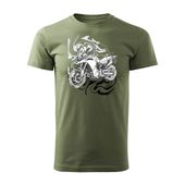 Koszulka motocyklowa z motocyklem na motor BMW GS F850 męska khaki M