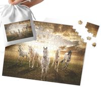 PUZZLE TRADYCYJNE - SŁODKI KONIK KOŃ STAJNIA WZORY PREZENT 96EL + WORECZEK