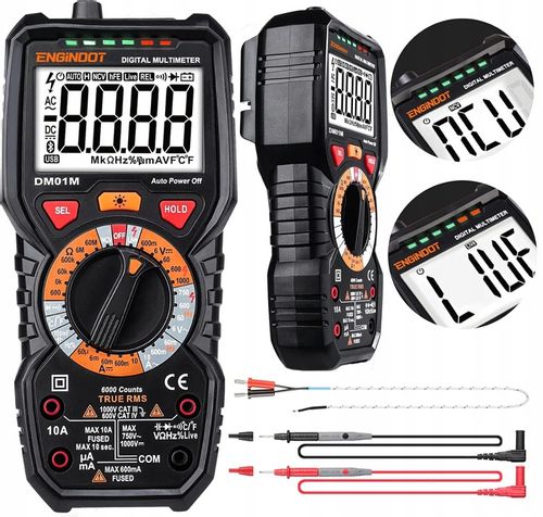 Multimetr Miernik Cyfrowy Prądu Engindot DM01M NCV LCD na Arena.pl