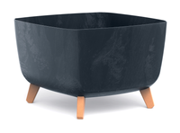 Doniczka kwadratowa GRACIA SQUARE BETON EFFECT DGQL400E-S433, Kolor Antracyt, Prosperplast, Wymiary 39x39x27 cm
