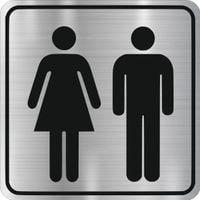 Tabliczka Grawerowana INFORMACYJNA na drzwi 9x9 cm WC TOALETA