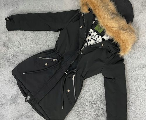 ZIMOWA PANTERA CIEPŁA PARKA KURTKA NA MISIU L na Arena.pl