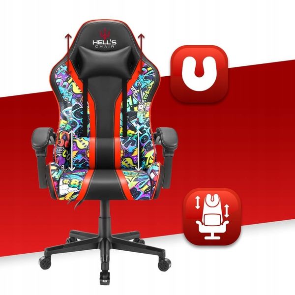 FOTEL GAMINGOWY DLA GRACZA BIUROWY HELL'S zdjęcie 12