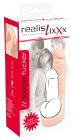 realistixxx double fucker - pierścień elastyczny z anatomiczną  18 cm
