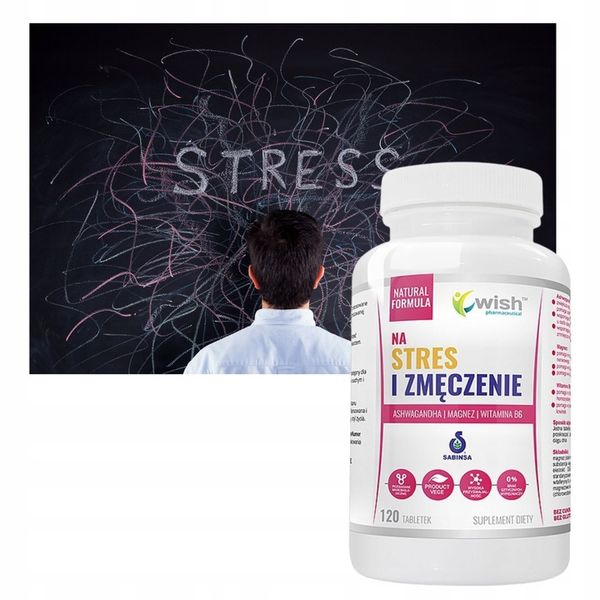 STRES ZMĘCZENIE Ashwagandha + Magnez + Wit B6 120t zdjęcie 5