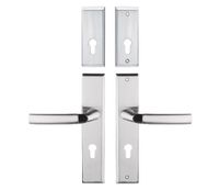 KLAMKA ZEWNĘTRZNA+SZYLD ZEUS 72MM NA WKŁADKĘ PRAWA NIKIEL