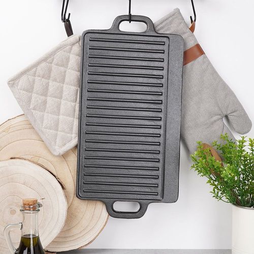 Płyta Żeliwna Patelnia do Grillowania Żeliwna Dwustronna na Grill Ognisko na Arena.pl