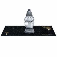 SZKLANA PODSTAWKA POD ZNICZE 60x30cm 496d + napis