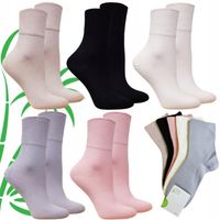 5 x SKARPETKI damskie SKARPETY bambusowe KOLOROWE pastelowe 35/38