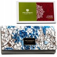 Portfel damski skórzany antykradzieżowy Peterson skóra lakierowany modny