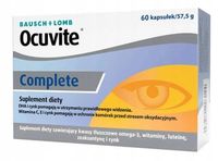 OCUVITE COMPLETE Omega-3 DHA CYNK olej rybi wzrok 60 kapsułek