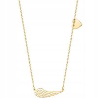 Srebrny naszyjnik próba CELEBRYTKA SKRZYDŁO SERCE