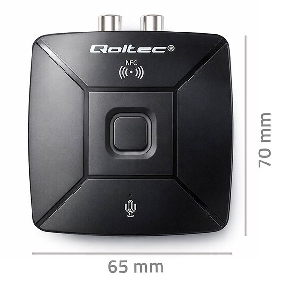 Qoltec Transmiter Audio Bluetooth 6.0 HiFi NFC/RCA/AUX zdjęcie 13