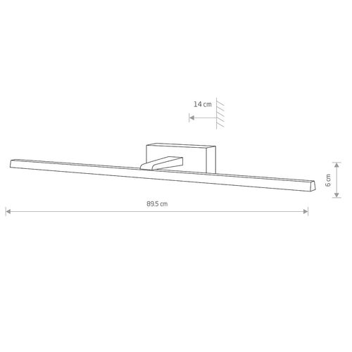 Lampa ścienna listwa Van Gogh 10284 Nowodvorski LED 18W 3000K podłużna czarna na Arena.pl