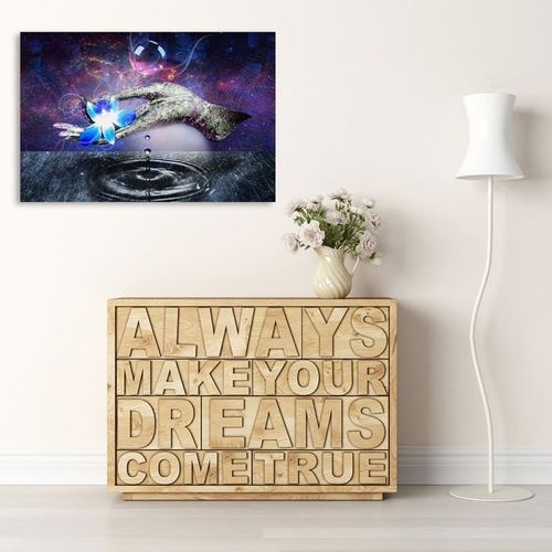 Deco Panel, Kwiat na dłoni 80x60 na Arena.pl