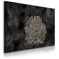 Obraz Na Płótnie Do Sypialni Biała Dalia Kwiaty Abstrakcja 120cm x 80cm