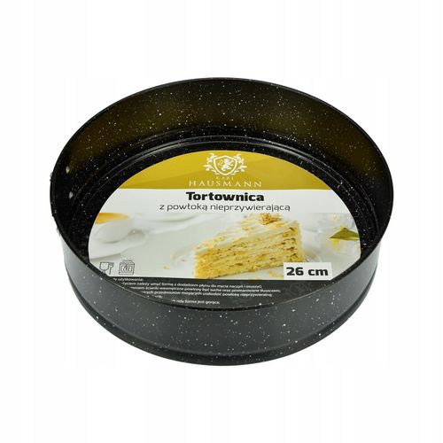 TORTOWNICA OKRĄGŁA 26 CM CZARNA DO CIASTA na Arena.pl