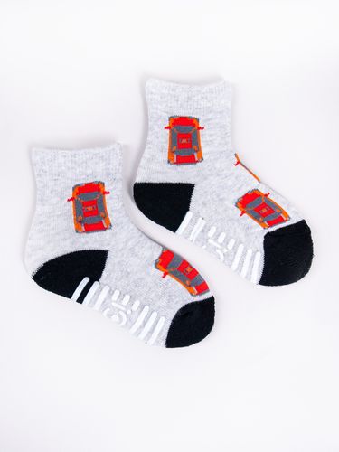 Skarpety chłopięce bawełniane półfrotte z ABS kolorowe 6PAK 17-19 na Arena.pl