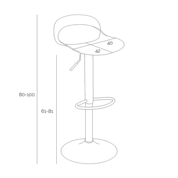 Stołek barowy Nest Simplet biały zdjęcie 14