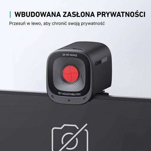 Kamera Internetowa Anker PowerConf C200 2K HD Webcam Do Laptopa na Arena.pl