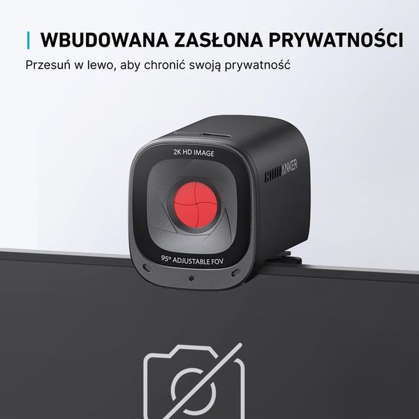 Kamera Internetowa Anker PowerConf C200 2K HD Webcam Do Laptopa zdjęcie 3