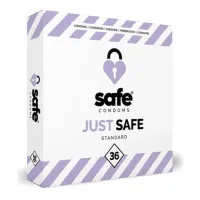 safe just safe 36 szt. prezerwatywy klasyczne, anatomiczny kształt
