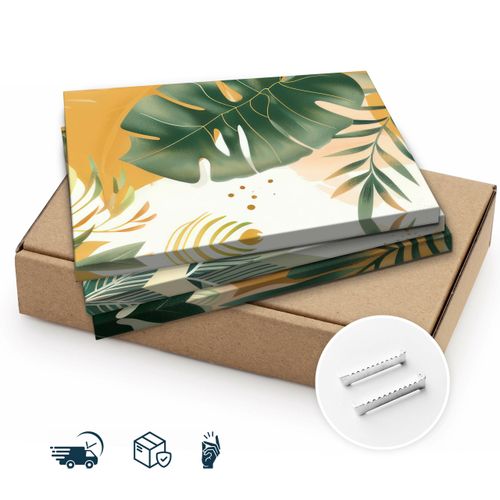 Obrazy Na Płótnie Set Boho Liście Tropikalne Monstery Bananowce 90cm x 40cm na Arena.pl