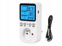 TERMOSTAT ELEKTRONICZNY REGULATOR TEMPERATURY GNIAZDO SIECI 230V max 3680W