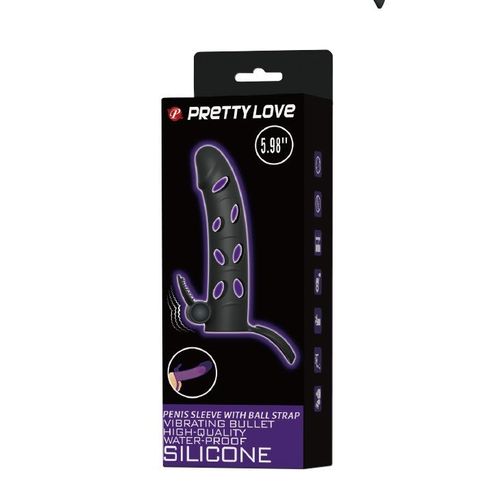 Pretty Love - Vibrating Penis Sleeve With Ball Strap na Arena.pl