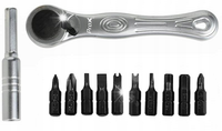 Multitool PROX Zestaw Kluczy Rowerowych GRZECHOTKA KIESZONKOWA 105MM KIT-15