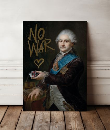 Obraz na płótnie stop war portret 70x100 cm na Arena.pl