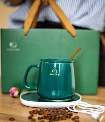 KUBEK DO KAWY HERBATY PODGRZEWACZ USB ŁYŻKA KABEL PREZENT DLA NAUCZYCIELA na Arena.pl