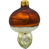 Bombka choinkowa szklana: Grzybek brązowy