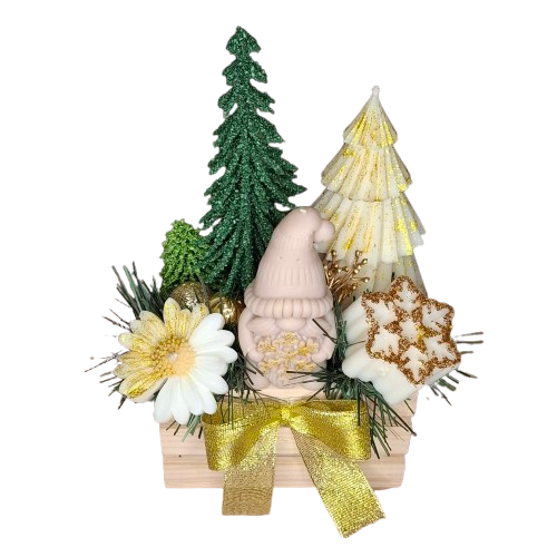 Candle Box Stroik Świece Ozdoba Prezent Na Święta Dekoracja Świąteczna na Arena.pl