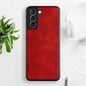 Etui AIORIA Vintage LEATHER do Samsung Galaxy S21 czerwony