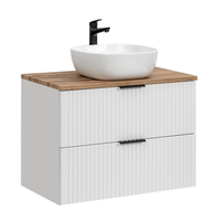 Szafka Wisząca 80cm z Blatem Umywalką Biała SET -ADW B 80CM UN 6252 ADI CMD