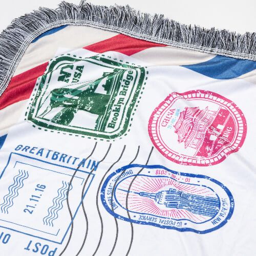 Pluszowy koc 150 x 100 cm z wzorem koperty do sublimacji na Arena.pl