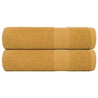 Ręczniki kąpielowe 2 szt. Złoty 100x150 cm 360 gsm 100% bawełna