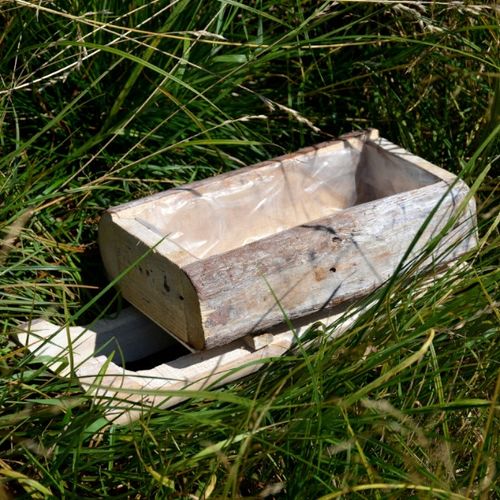 Doniczka donica sanki drewniane kory sanie duże na Arena.pl