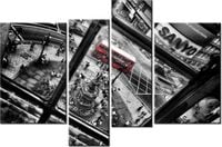 130CM 85 OBRAZ 4 ELEM SPOJRZENIE GÓRY ŚCIENNY