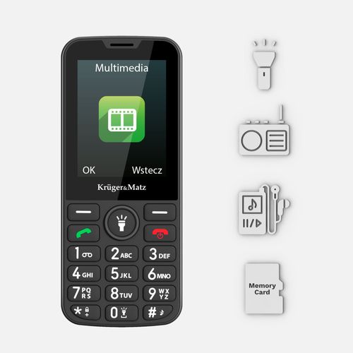 Telefon GSM dla seniora Kruger&Matz Simple 924 na Arena.pl