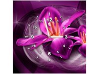 40X40CM ZEGAR RÓŻOWE KOSMICZNE KWIATY JAKUB BANAŚ OBRAZ