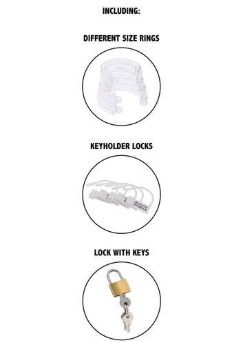 chastity cock cage acrylic transparent na Arena.pl