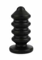 mr. steel ass blaster small - stalowy korek anatomiczny, czarny, s